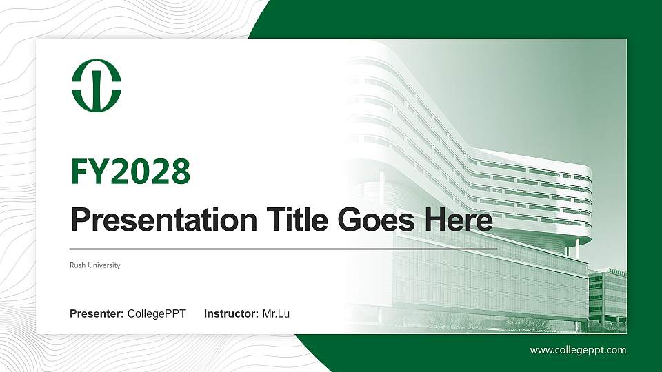 Rush University Academic Presentation/Research Findings Report PPT Template16:9 ratio PPT effect preview image