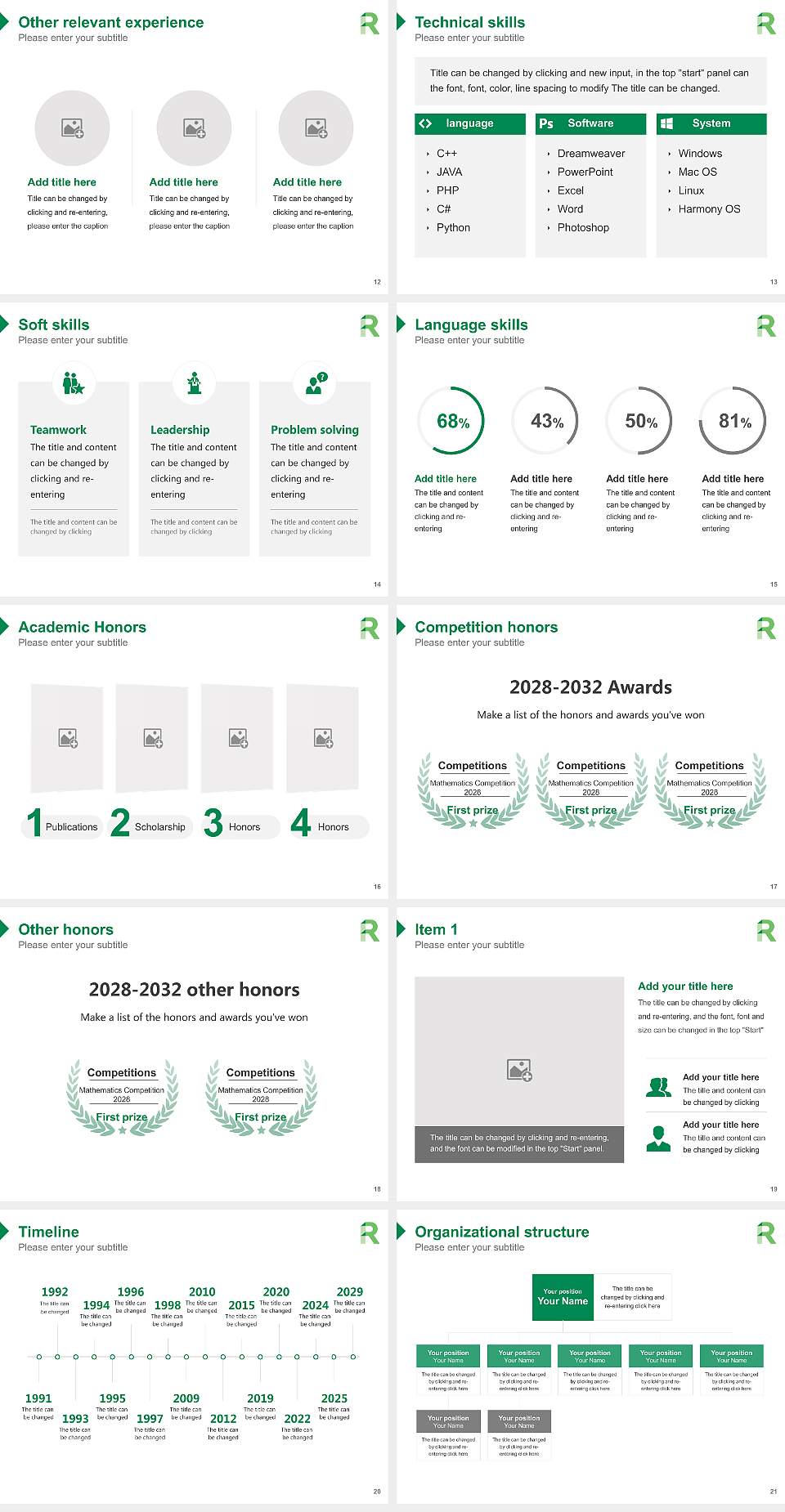 Roosevelt University Resume PPT Template4:3 ratio PPT effect preview image3