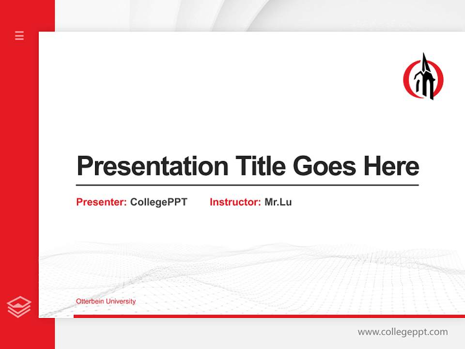 Otterbein University Thesis Proposal/Graduation Defense PPT Template4:3 ratio PPT effect preview image5