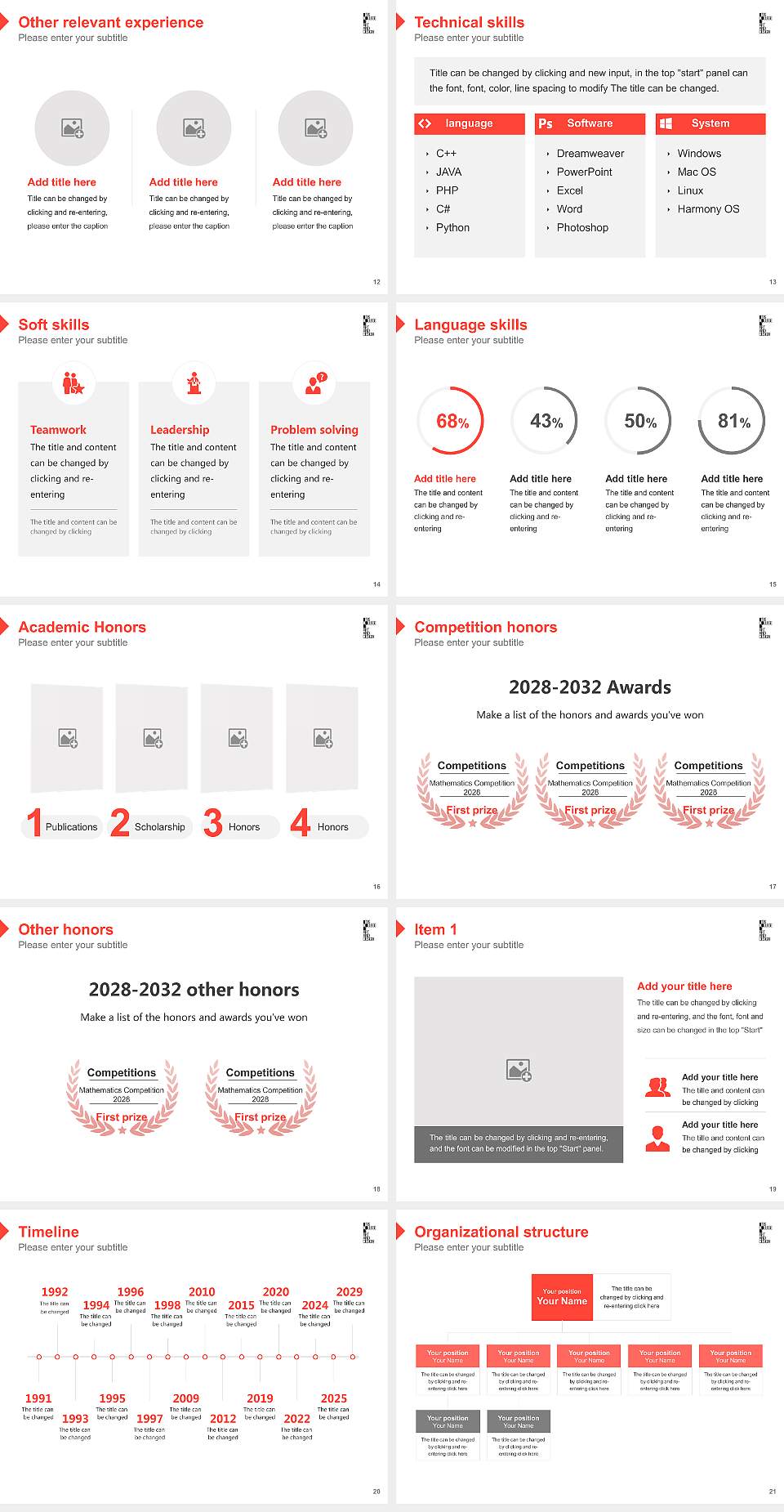 Otis College of Art and Design Resume PPT Template4:3 ratio PPT effect preview image3