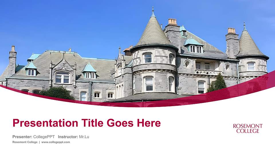 Rosemont College Course/Courseware Creation PPT Template16:9 ratio PPT effect preview image