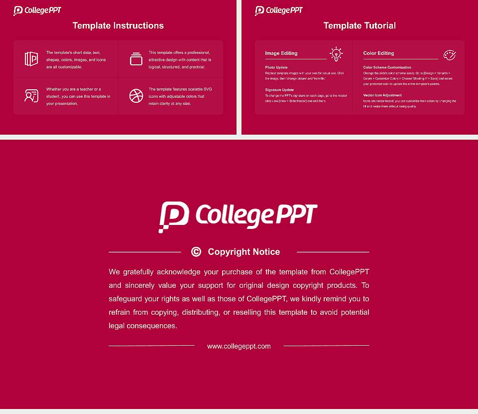 Rosemont College Course/Courseware Creation PPT Template16:9 ratio PPT effect preview image5