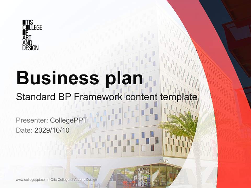 Otis College of Art and Design Competition/Entrepreneurship Contest PPT Template4:3 ratio PPT effect preview image9
