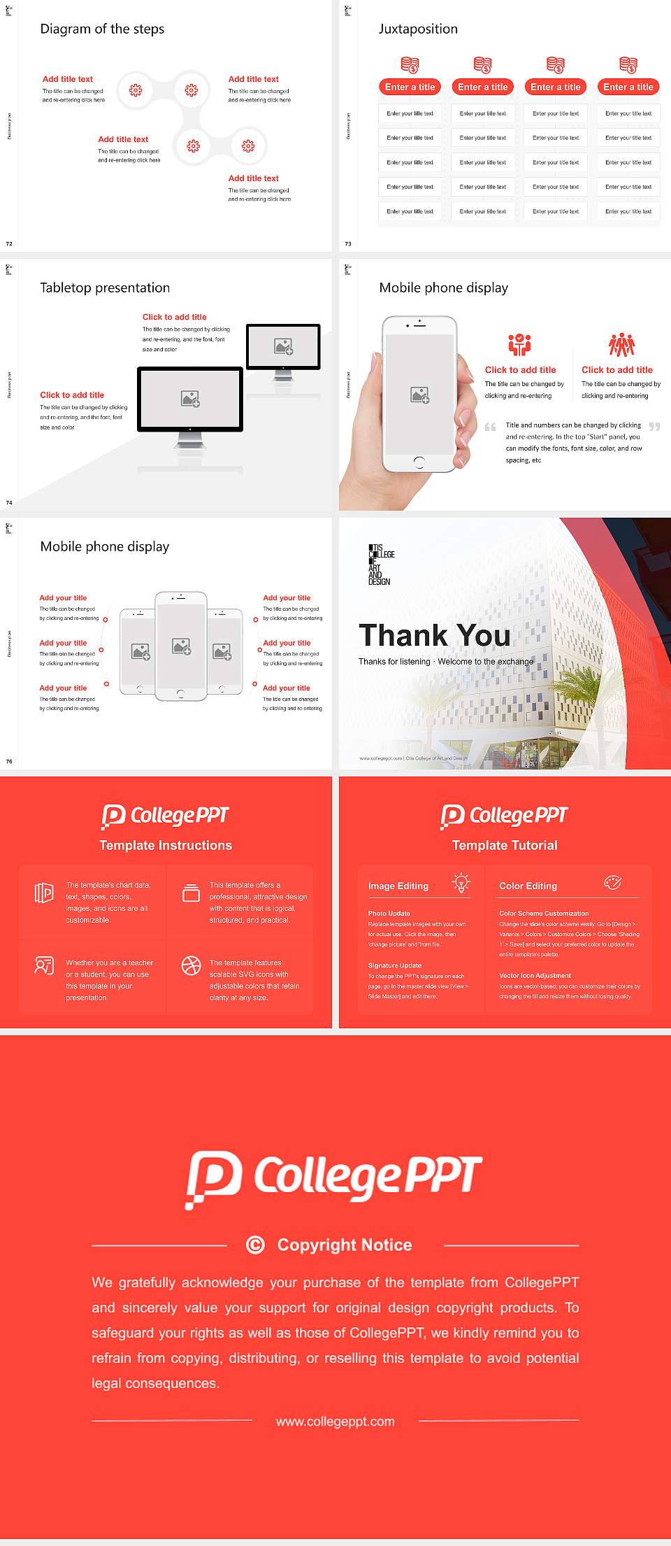 Otis College of Art and Design Competition/Entrepreneurship Contest PPT Template4:3 ratio PPT effect preview image9