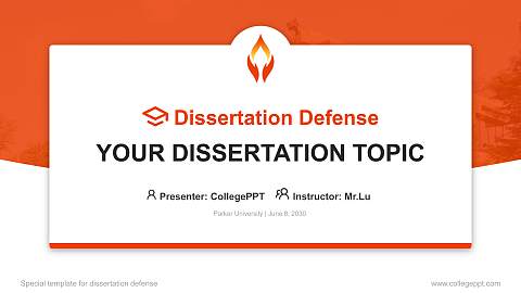 Parker University Graduation Thesis Defense PPT Template