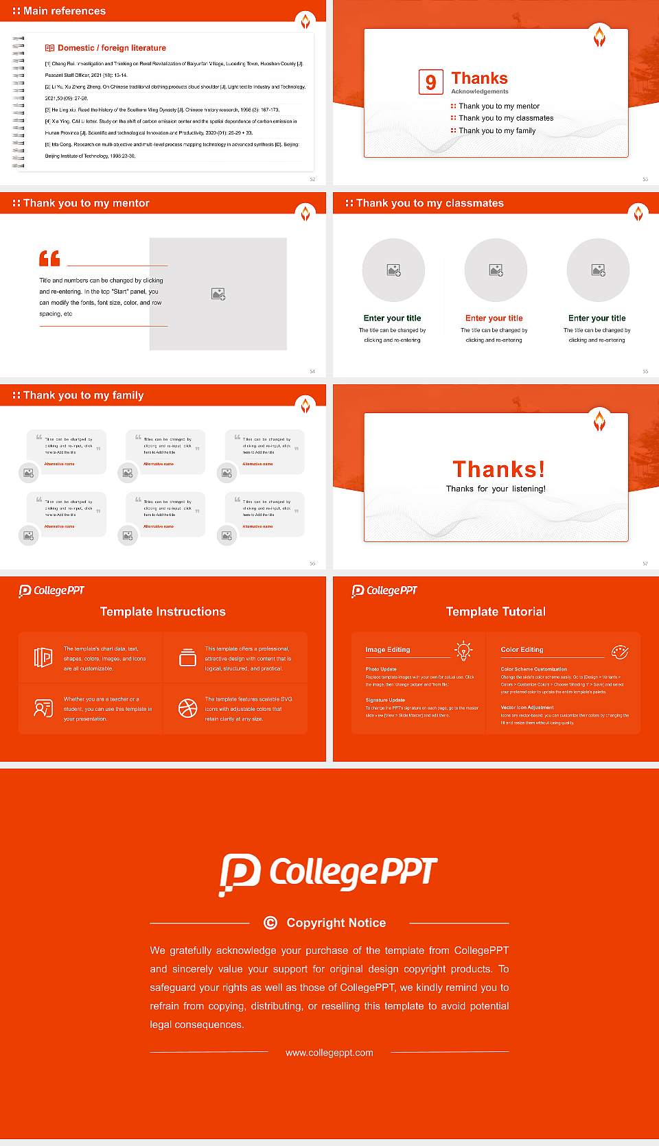 Parker University Graduation Thesis Defense PPT Template16:9 ratio PPT effect preview image7