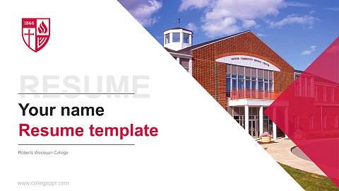 Roberts Wesleyan College Resume PPT Template
