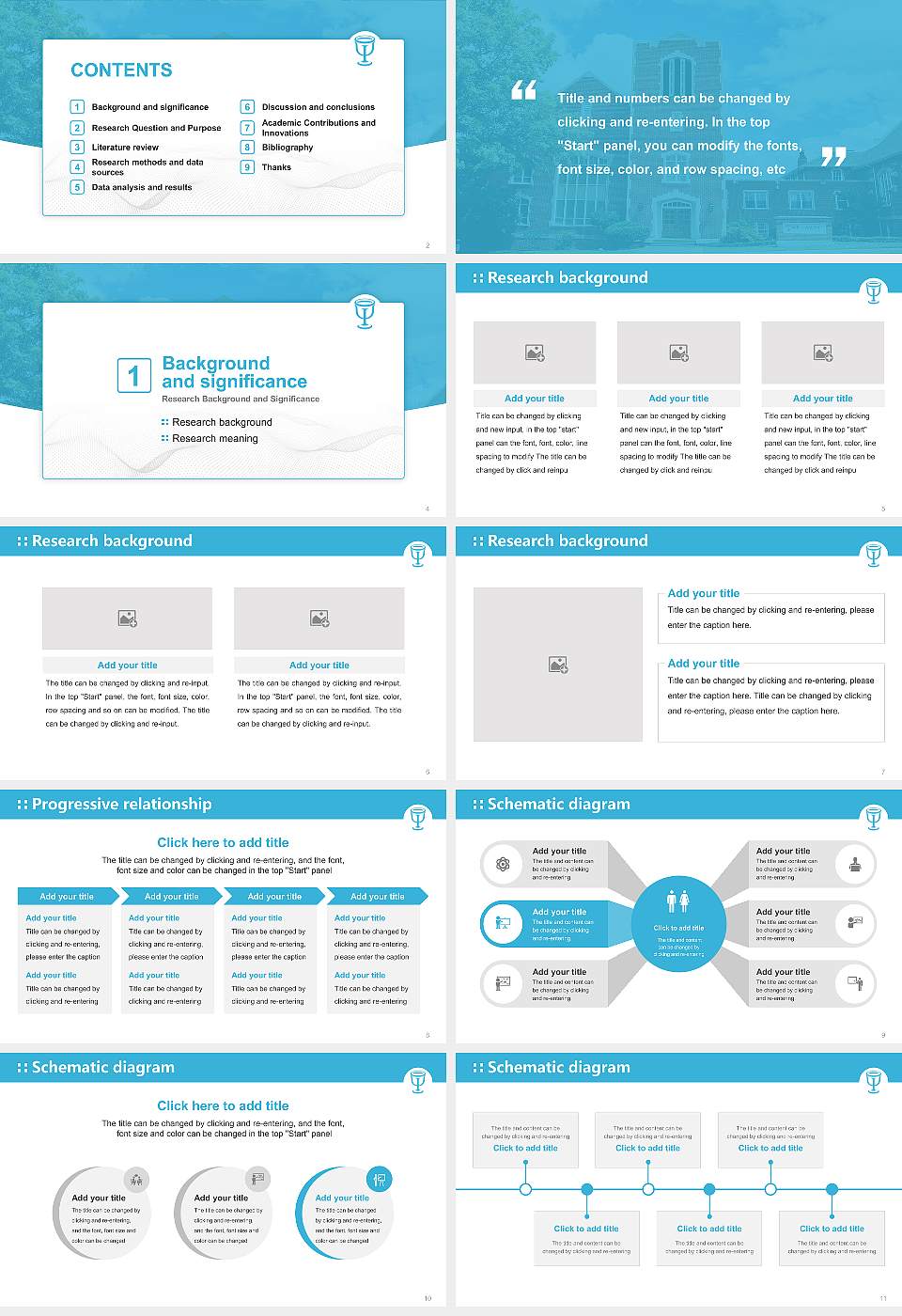 Richmont Graduate University Graduation Thesis Defense PPT Template16:9 ratio PPT effect preview image2
