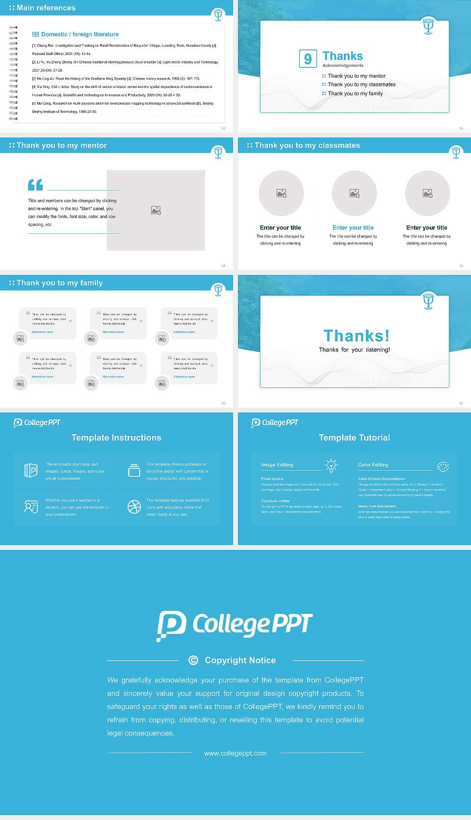 Richmont Graduate University Graduation Thesis Defense PPT Template16:9 ratio PPT effect preview image7