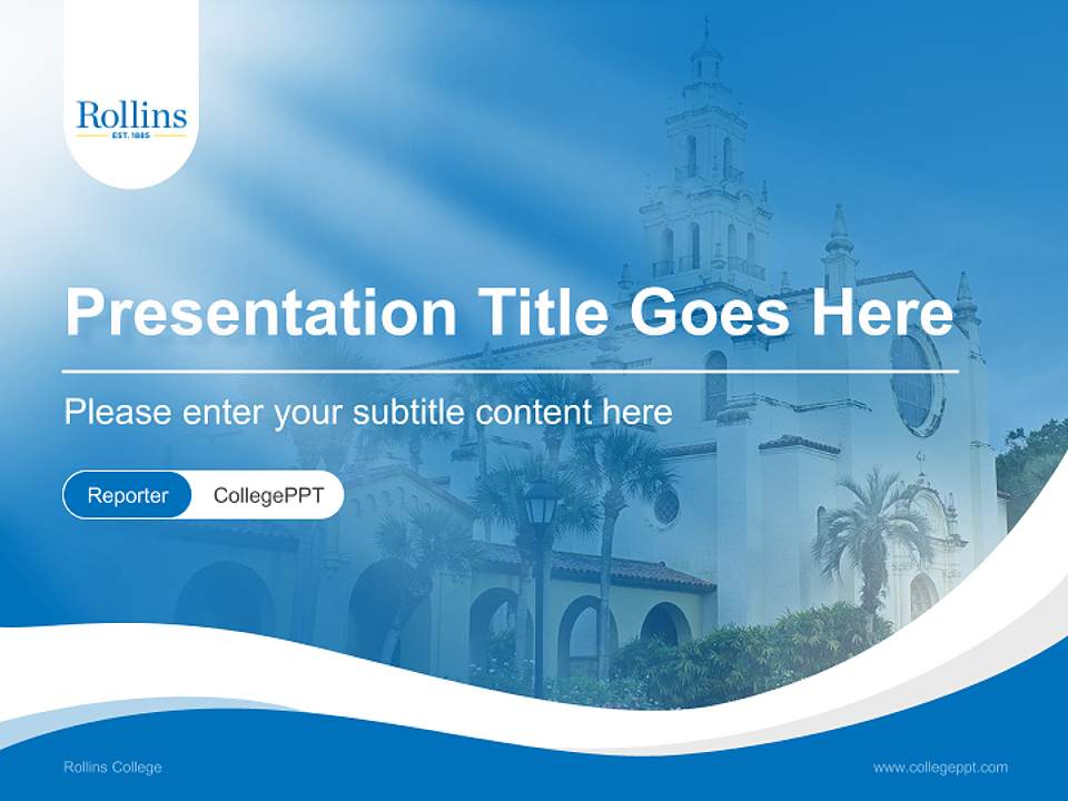 Rollins College Lecture Sharing and Networking Event PPT Template4:3 ratio PPT effect preview image4