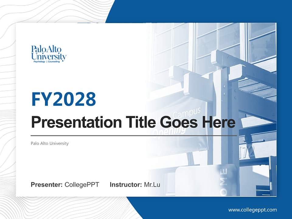 Palo Alto University Academic Presentation/Research Findings Report PPT Template4:3 ratio PPT effect preview image5