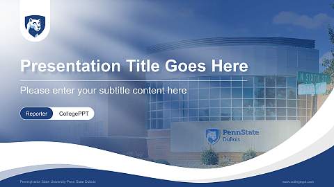 Pennsylvania State University-Penn State Dubois Lecture Sharing and Networking Event PPT Template