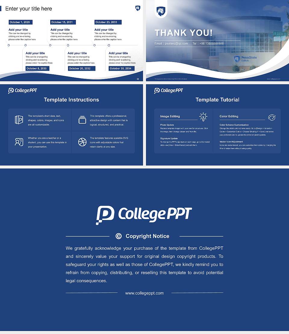 Pennsylvania State University-Penn State Dubois Lecture Sharing and Networking Event PPT Template16:9 ratio PPT effect preview image4