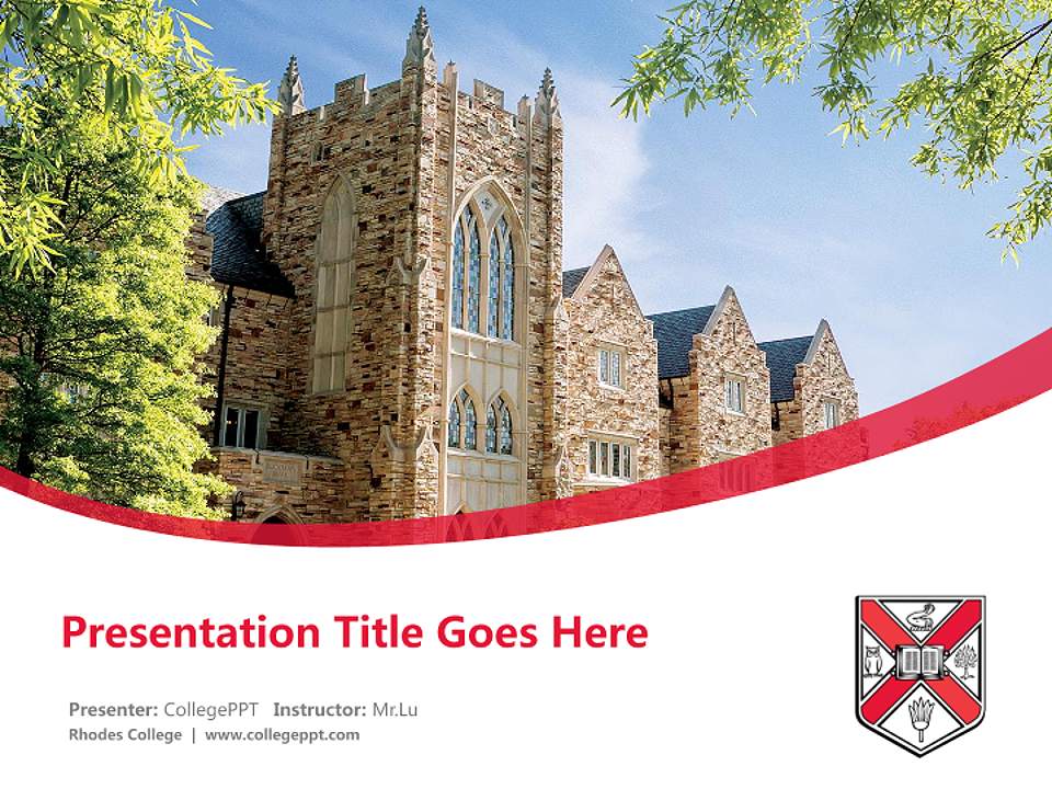 Rhodes College Course/Courseware Creation PPT Template4:3 ratio PPT effect preview image5