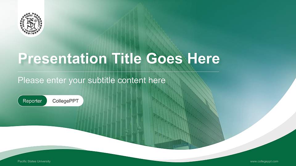 Pacific States University Lecture Sharing and Networking Event PPT Template16:9 ratio PPT effect preview image