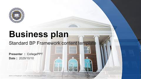 Patrick Henry College Competition/Entrepreneurship Contest PPT Template