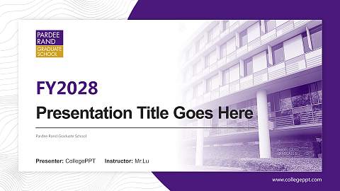 Pardee Rand Graduate School Academic Presentation/Research Findings Report PPT Template