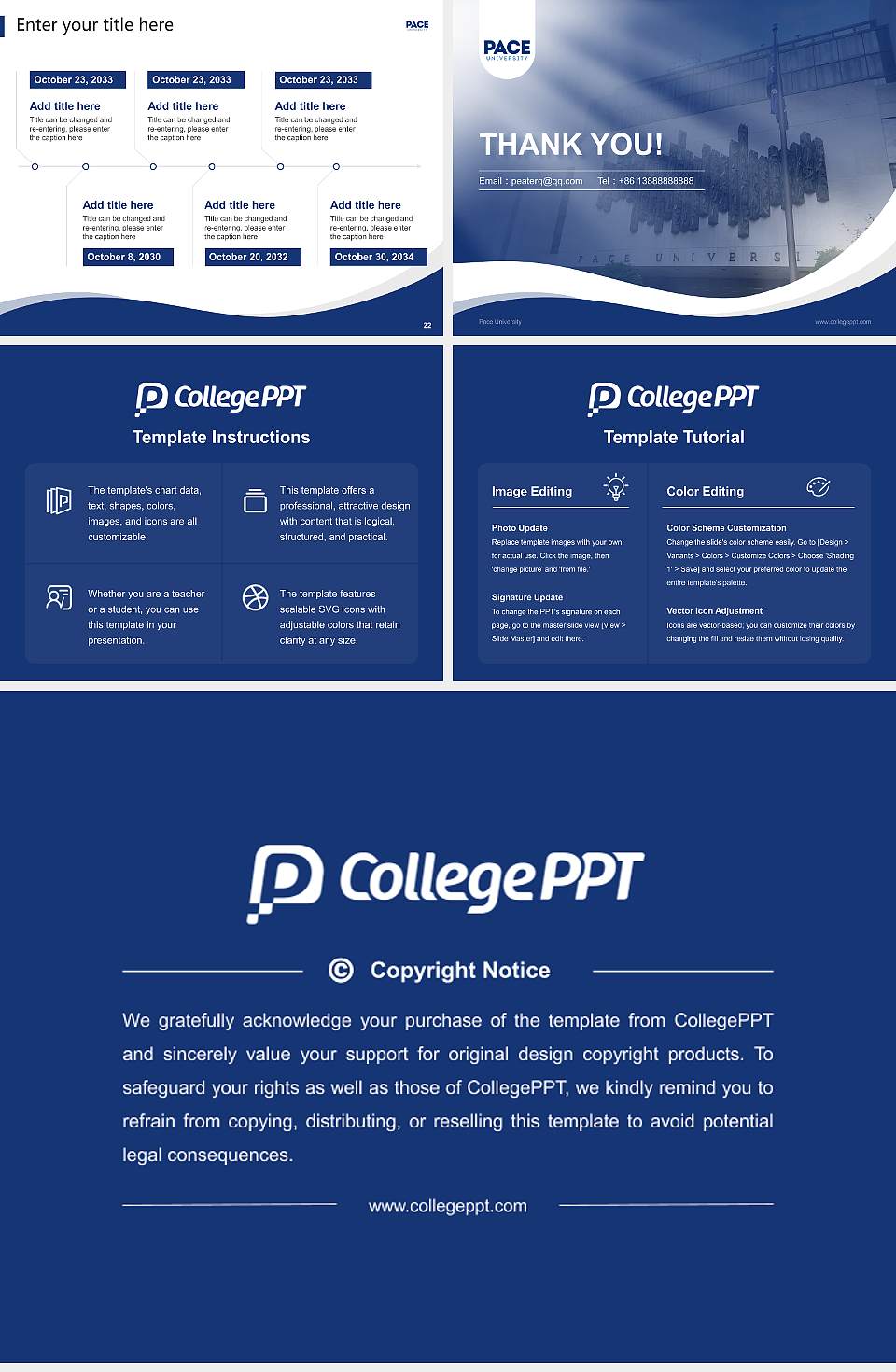 Pace University Lecture Sharing and Networking Event PPT Template4:3 ratio PPT effect preview image4