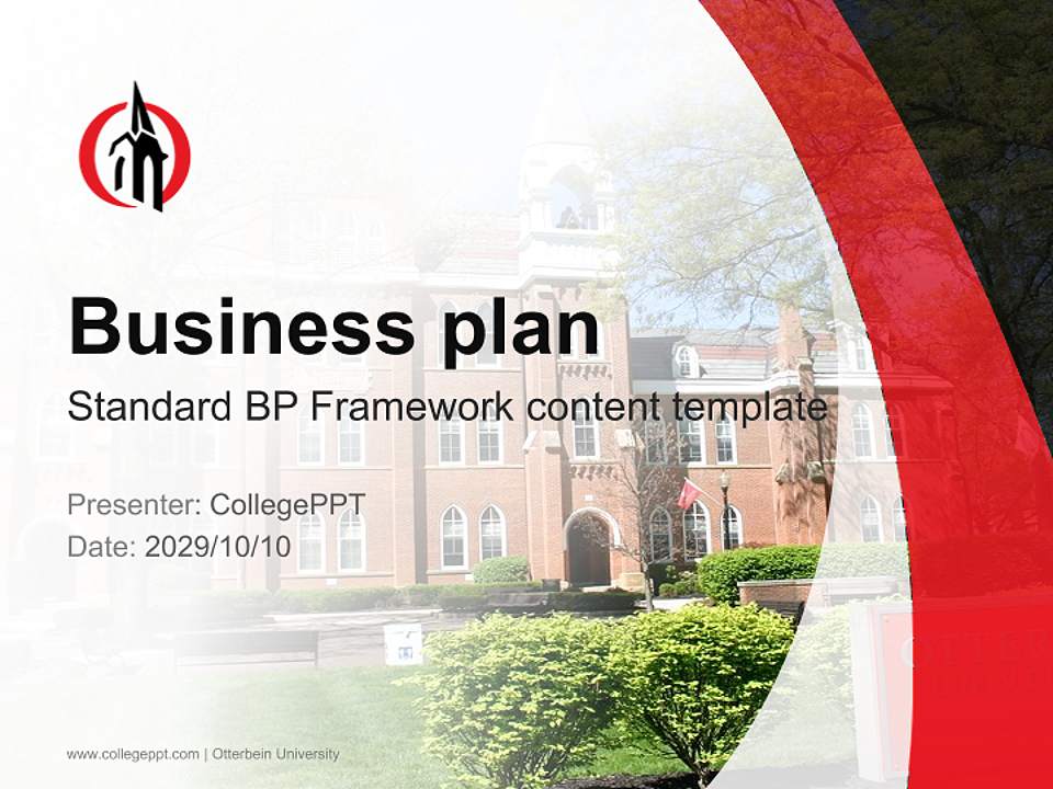 Otterbein University Competition/Entrepreneurship Contest PPT Template4:3 ratio PPT effect preview image9