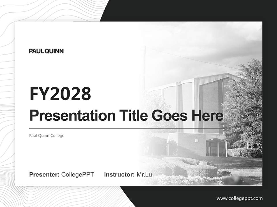 Paul Quinn College Academic Presentation/Research Findings Report PPT Template4:3 ratio PPT effect preview image5