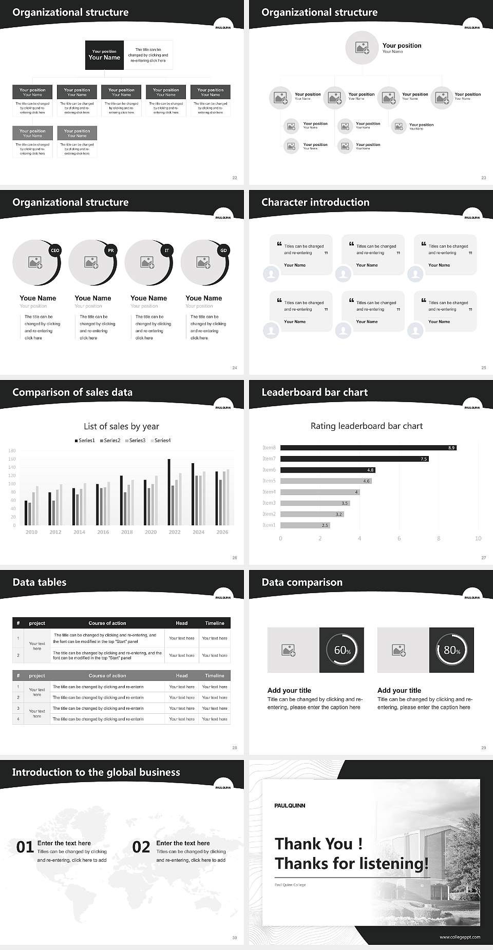 Paul Quinn College Academic Presentation/Research Findings Report PPT Template4:3 ratio PPT effect preview image4