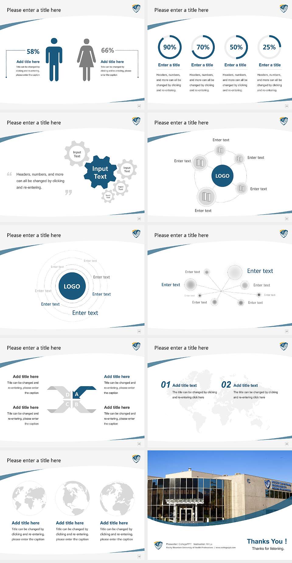 Rocky Mountain University of Health Professions Course/Courseware Creation PPT Template4:3 ratio PPT effect preview image4