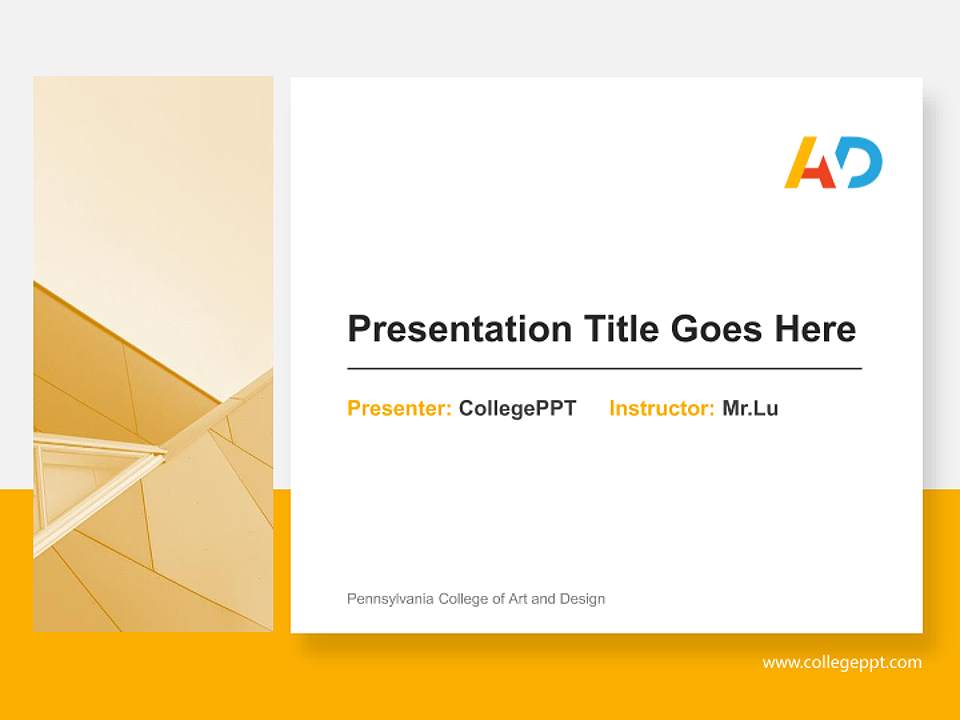 Pennsylvania College of Art and Design General Purpose PPT Template4:3 ratio PPT effect preview image6