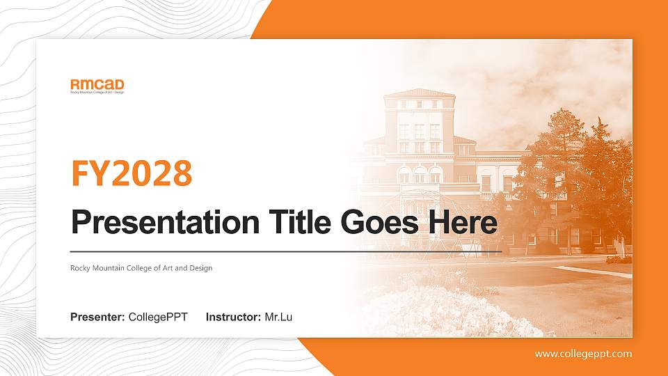 Rocky Mountain College of Art and Design Academic Presentation/Research Findings Report PPT Template16:9 ratio PPT effect preview image1