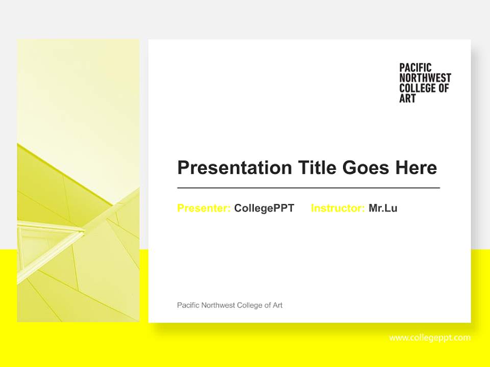Pacific Northwest College of Art General Purpose PPT Template4:3 ratio PPT effect preview image6