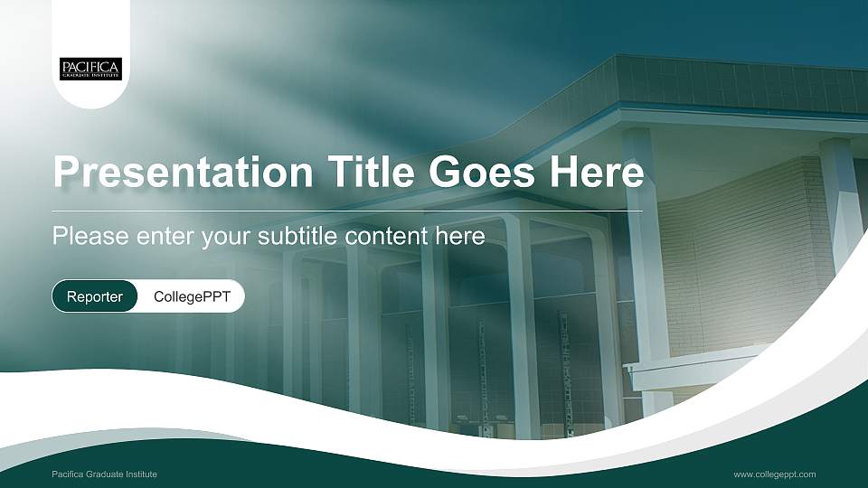 Pacifica Graduate Institute Lecture Sharing and Networking Event PPT Template16:9 ratio PPT effect preview image