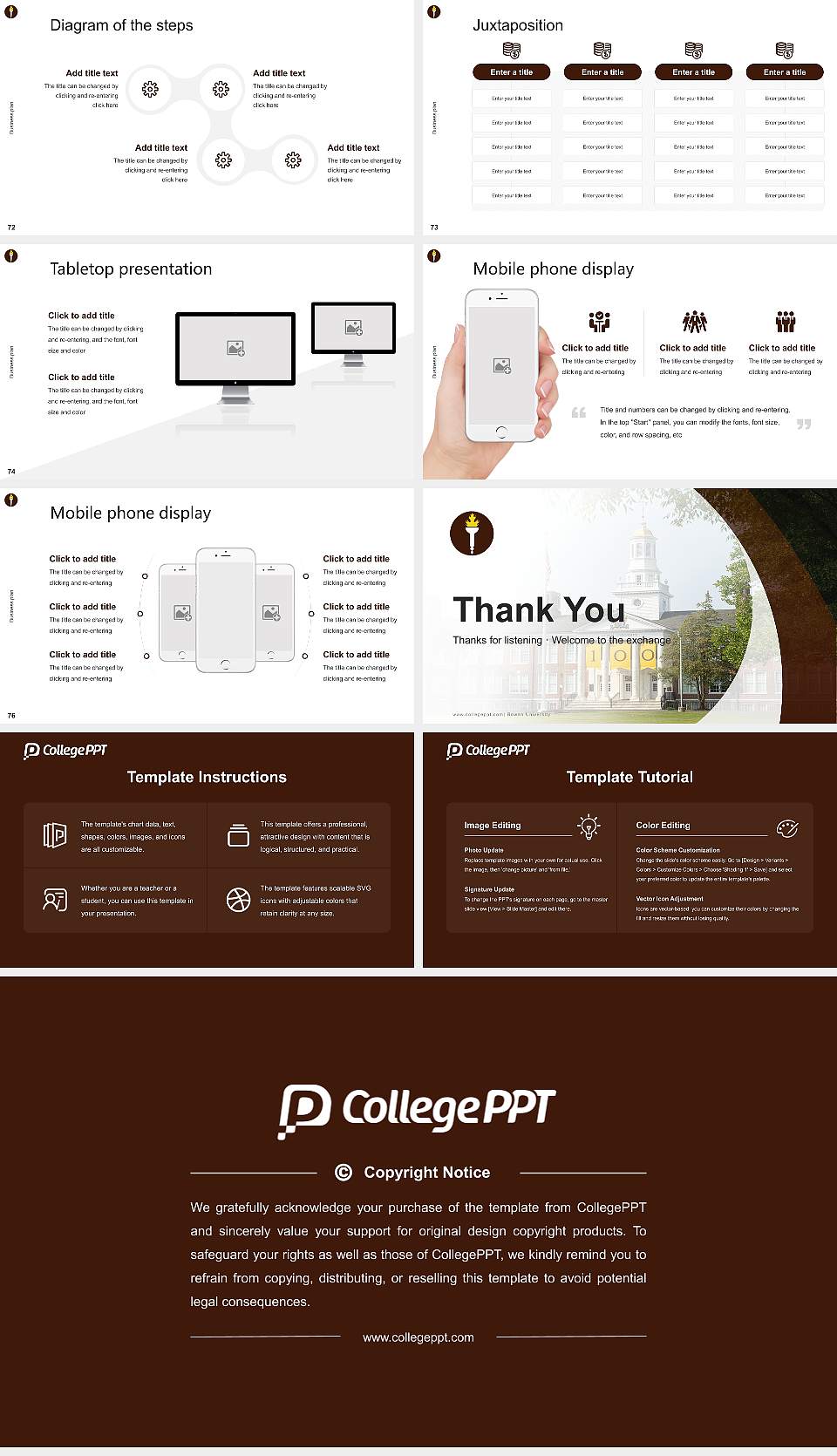 Rowan University Competition/Entrepreneurship Contest PPT Template16:9 ratio PPT effect preview image9
