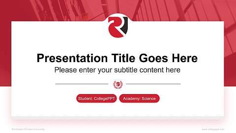 Rochester Christian University National Scholarship Defense PPT Template