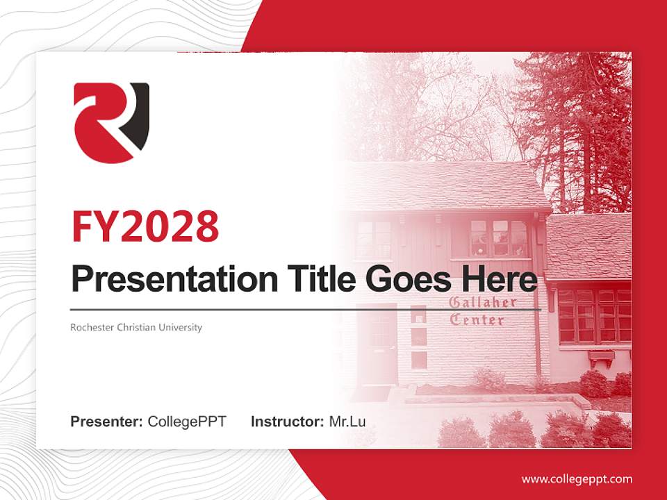 Rochester Christian University Academic Presentation/Research Findings Report PPT Template4:3 ratio PPT effect preview image5