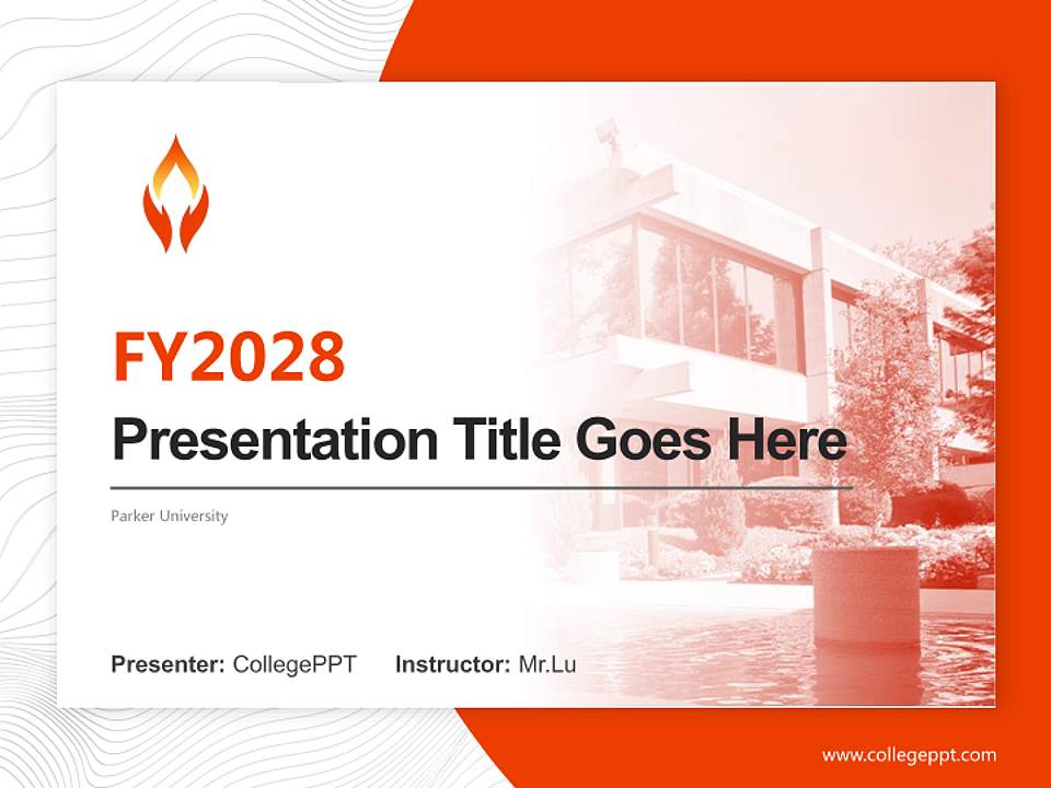 Parker University Academic Presentation/Research Findings Report PPT Template4:3 ratio PPT effect preview image5