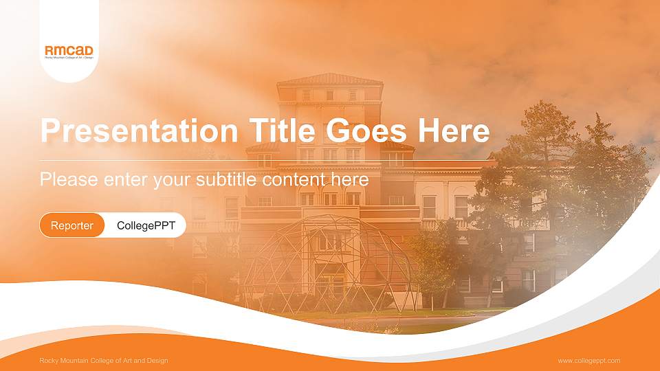 Rocky Mountain College of Art and Design Lecture Sharing and Networking Event PPT Template16:9 ratio PPT effect preview image