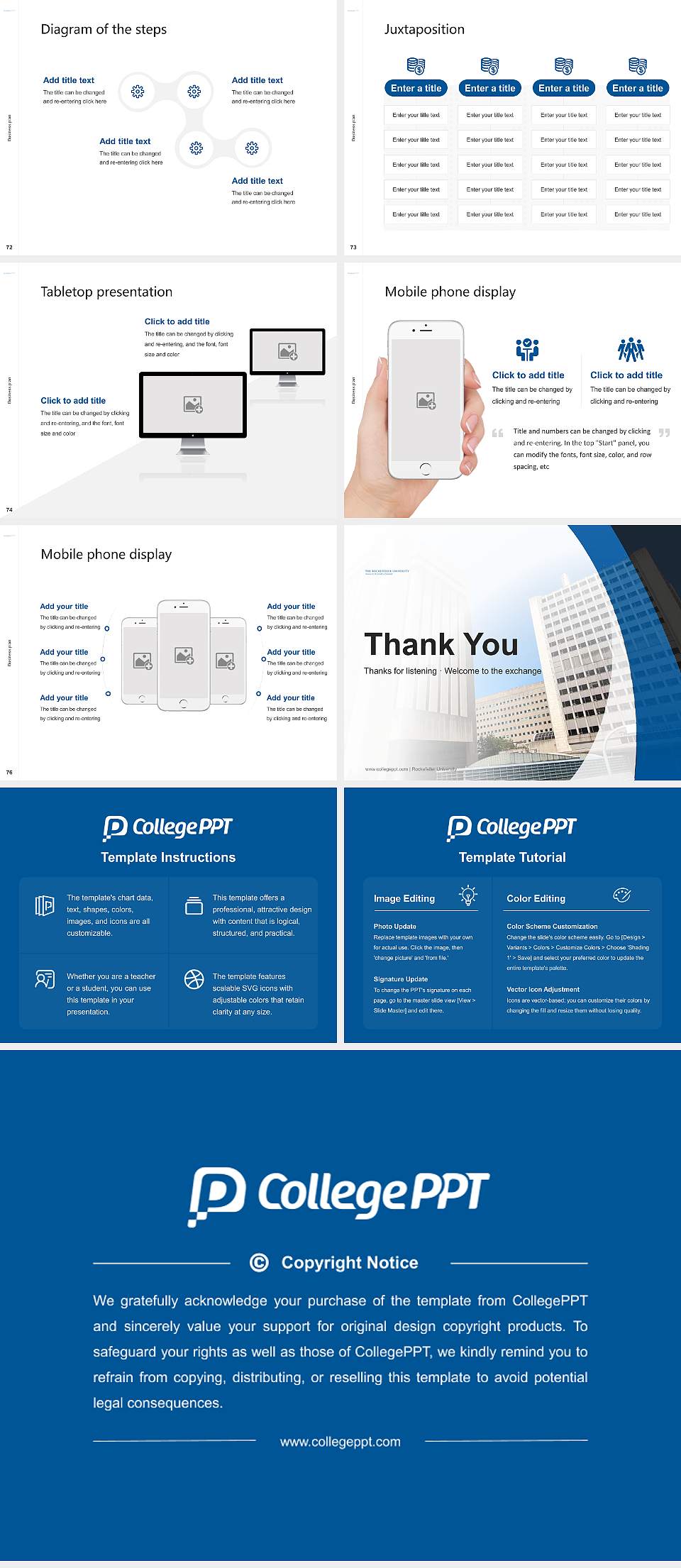 Rockefeller University Competition/Entrepreneurship Contest PPT Template4:3 ratio PPT effect preview image9