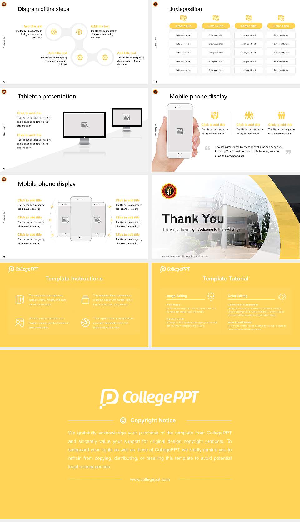 Ottawa University-Milwaukee Competition/Entrepreneurship Contest PPT Template16:9 ratio PPT effect preview image9