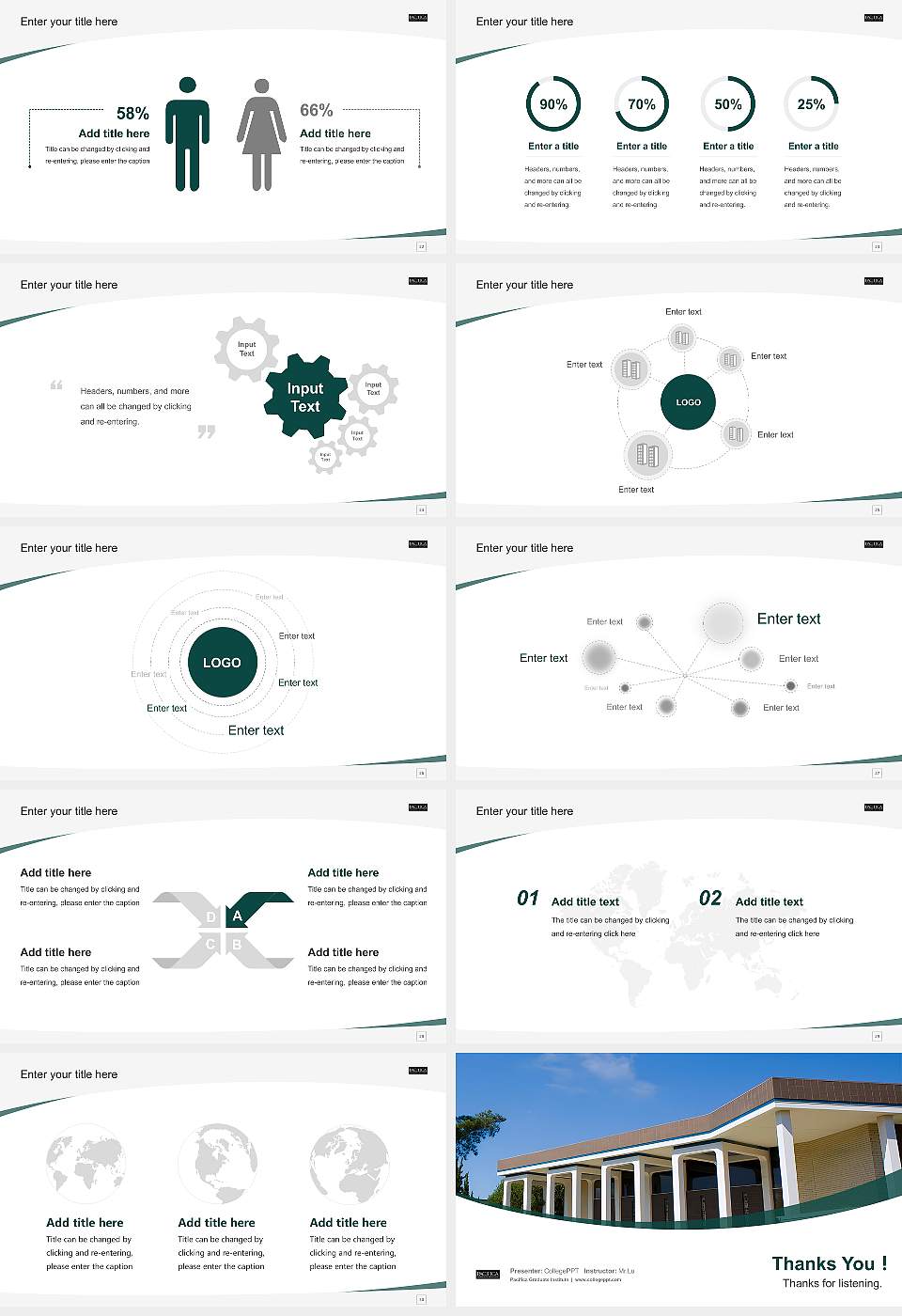 Pacifica Graduate Institute Course/Courseware Creation PPT Template16:9 ratio PPT effect preview image4