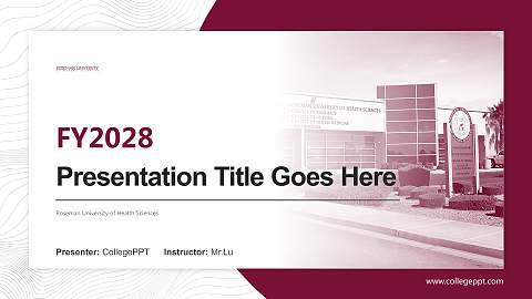 Roseman University of Health Sciences Academic Presentation/Research Findings Report PPT Template
