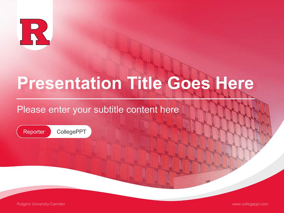 Rutgers University-Camden Lecture Sharing and Networking Event PPT Template4:3 ratio PPT effect preview image4