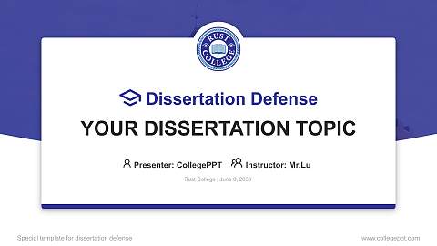 Rust College Graduation Thesis Defense PPT Template