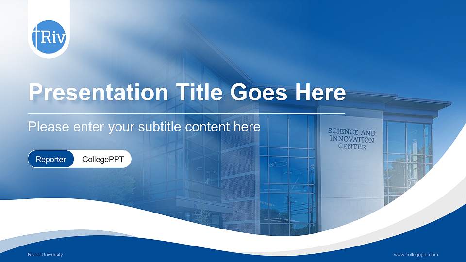 Rivier University Lecture Sharing and Networking Event PPT Template16:9 ratio PPT effect preview image