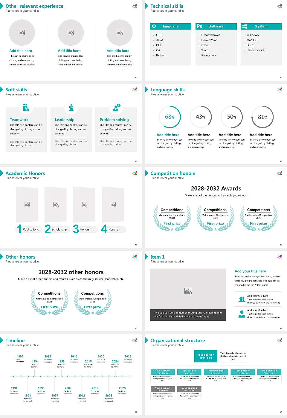 Ringling College of Art and Design Resume PPT Template16:9 ratio PPT effect preview image3