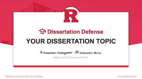 Rutgers University-Camden Graduation Thesis Defense PPT Template