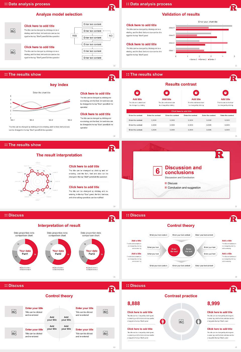Rutgers University-Camden Graduation Thesis Defense PPT Template16:9 ratio PPT effect preview image5