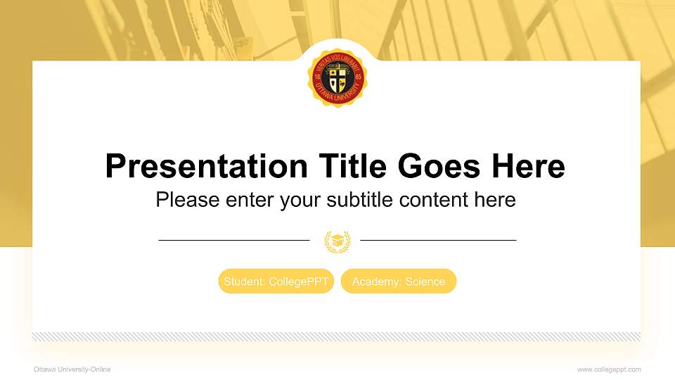 Ottawa University-Online National Scholarship Defense PPT Template16:9 ratio PPT effect preview image