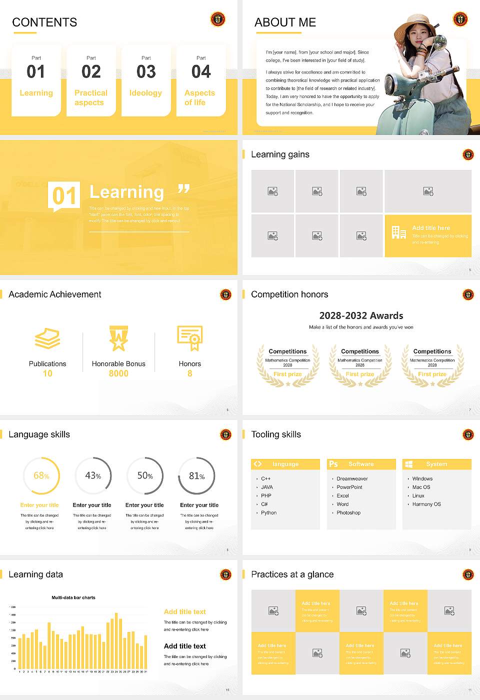 Ottawa University-Online National Scholarship Defense PPT Template16:9 ratio PPT effect preview image2