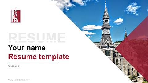 Park University Resume PPT Template