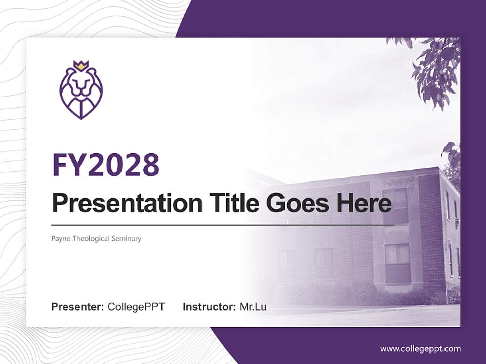 Payne Theological Seminary Academic Presentation/Research Findings Report PPT Template4:3 ratio PPT effect preview image5