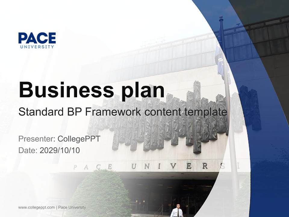 Pace University Competition/Entrepreneurship Contest PPT Template4:3 ratio PPT effect preview image9